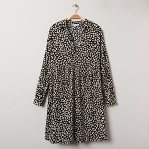 Robe de grossesse manches longues imprimée fleurs all-over 