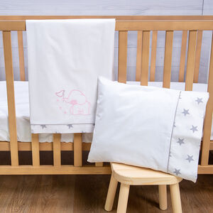  Σετ σεντόνια 3τμχ 70*140 elephant ροζ  