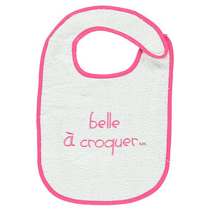 Bavoir à scratch en coton avec message  