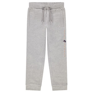 Παντελόνι φόρμας από φανέλα με τυπωμένη φράση 