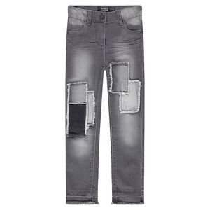  Τζιν με μπαλώματα και κρόσια και εφέ used 