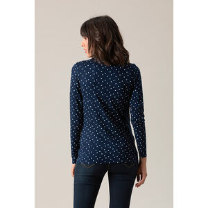 Μακρυμάνικη τουνίκ με γεωμετρικό μοτίβο σε όλη την επιφάνεια 