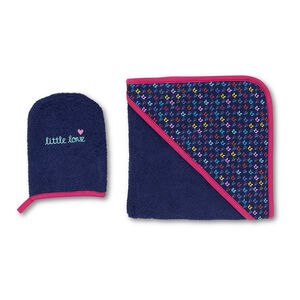 Set de bain gant + cape de bain  