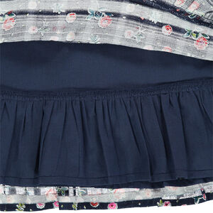 Παιδικά - Βαμβακερό φόρεμα με βολάν και λουλούδια σε όλη την επιφάνεια  