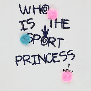 Φανελένια φόρμα με μήνυμα από πούλιες και φουντίτσες 