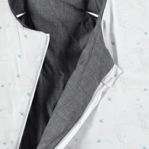 Βαμβακερός υπνόσακος με ανάγλυφα αυτάκια και επένδυση σε αντίθεση 