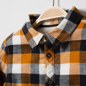 Chemise à carreaux en flanelle en sherpa 