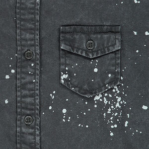 Παιδικά - Πουκάμισο από tencel με μανίκια που γυρίζουν και μοτίβο με εφέ κηλίδες 