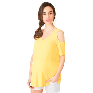 Κοντομάνικη έξωμη μπλούζα εγκυμοσύνης 