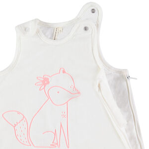 Αμάνικος βαμβακερός υπνόσακος με Κεντημένη αλεπού 