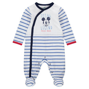 Ζέρσεϊ φορμάκι ύπνου με ρίγες και στάμπα Μίκυ της ©Disney  