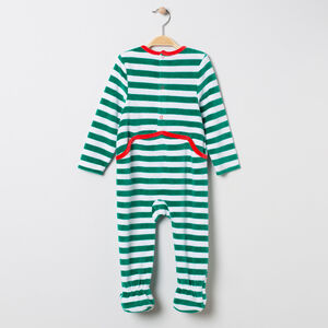 Dors-bien en velours motif père Noël pour bébé garçon 
