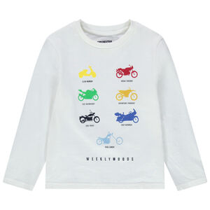 T-shirt manches longues en coton bio print fantaisie 