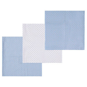 Σετ με 3 πάνες αγκαλιάς σε τετράγωνη ύφανση με πουά μοτίβο 