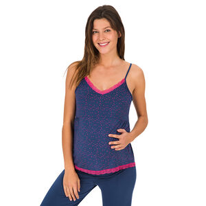 Débardeur homewear de grossesse imprimé fantaisie 