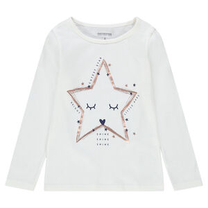 Μακρυμάνικη μπλούζα από ζέρσεϊ με τυπωμένο διακοσμητικό μοτίβο 