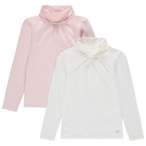 Lot de 2 sous-pulls unis à col roulé 