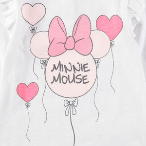Μακρυμάνικη μπλούζα με στάμπα τη Minnie σε σχήμα μπαλονιού και παγιέτες 