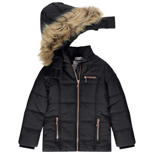 Doudoune longue matelassée doublée sherpa fille 