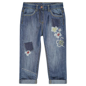 Τζιν μέχρι τον αστράγαλο, με τύπωμα και σήματα 