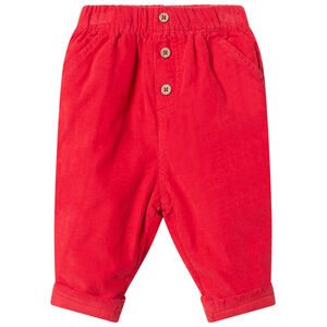 Pantalon en velours doublé jersey à boutons 