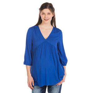 Tunique évasée de grossesse en tissu armuré 