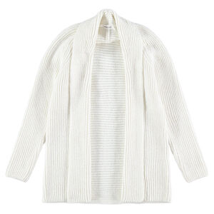 Παιδικά - Πλεκτή ζακέτα με ριγωτή πλέξη και μονοκόμματο γιακά 