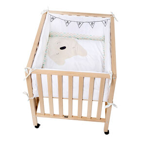 Tour de parc + tapis de parc en popeline motif ourson 