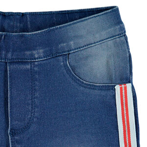 Jegging effet used à bandes sur les côtés 