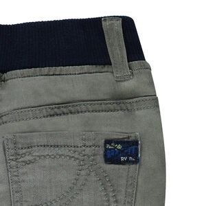 Jean en molleton effet used à taille élastiquée 