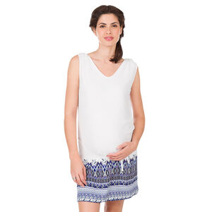 Αμάνικο φόρεμα εγκυμοσύνης με έθνικ μοτίβο 