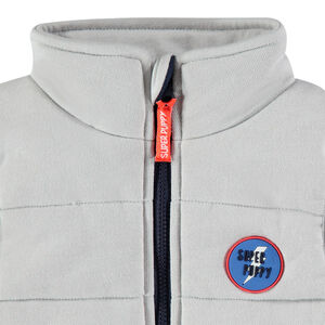 Αμάνικο καπιτονέ μπουφάν με φερμουάρ στις τσέπες 