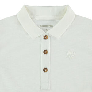 Μακρυμάνικο πόλο από ζέρσεϊ slub ύφασμα με τυπωμένο λογότυπο 