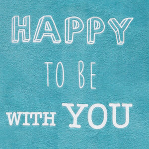 Φορμάκι βελουτέ μπλέ με τυπωμένο μήνυμα  