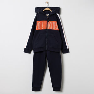 Jogging en molleton gratté avec bandes contrastées 