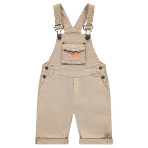 Κοντή βαμβακερή σαλοπέτα με τσέπη και κεντήματα 