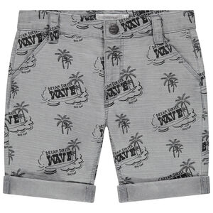 Σορτς Heathered Bermuda με φοίνικες και επιγραφές. 