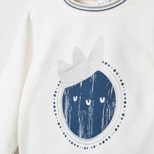 Jogging en molleton à lune et étoiles printées 