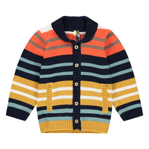 Πλεκτή ζακέτα με ζακάρ ρίγες 