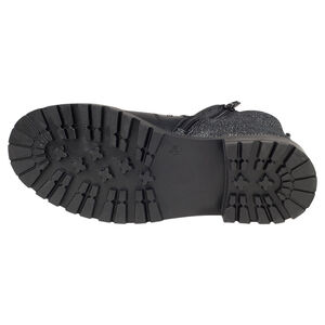 Bottillons pailletés en cuir avec zips et rivets du 24 au 27 