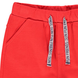 Βερμούδα molleton με τύπωμα στα κορδόνια  