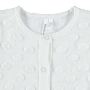 Ζακέτα πλεκτή με πουά ύφανση  