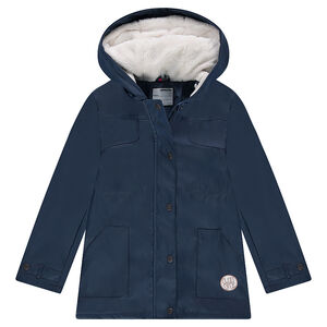 Παιδικά - Αδιάβροχο παρκά με κουκούλα και επένδυση από sherpa 