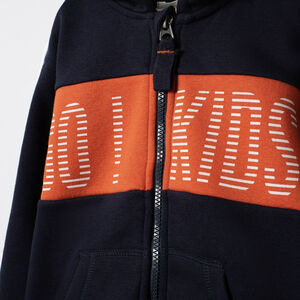 Jogging en molleton gratté avec bandes contrastées 