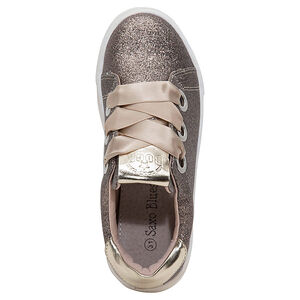 Χαμηλά αθλητικά παπούτσια με πούλιες και σατέν κορδόνια 