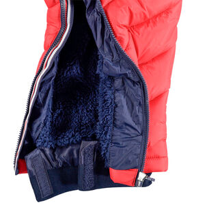 Ολόσωμο καπιτονέ μπουφάν με vintage ύφος και επένδυση sherpa 