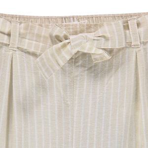 Παντελόνι cargo σε βαμαβακερό λινό με κάθετες ρίγες  