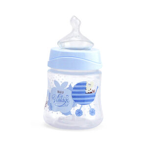 Μπιμπερό Πλαστικό Με Ανατομική Θηλή Σιλικόνης 150ML T1M Μπλε - Scottish 