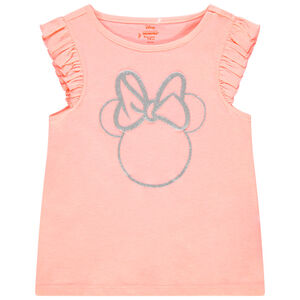 Αμάνικη κοραλλί μπλούζα με στάμπα Minnie της Disney 
