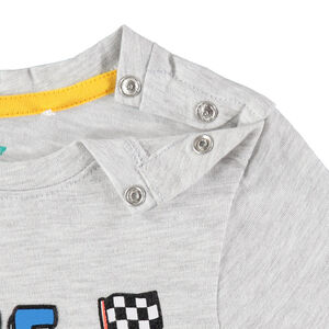 Μακρυμάνικη γκρι μελανζέ μπλούζα με στάμπα Cars της Disney 